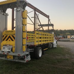 Truck hauling for guiderail Truck hauling for guiderail